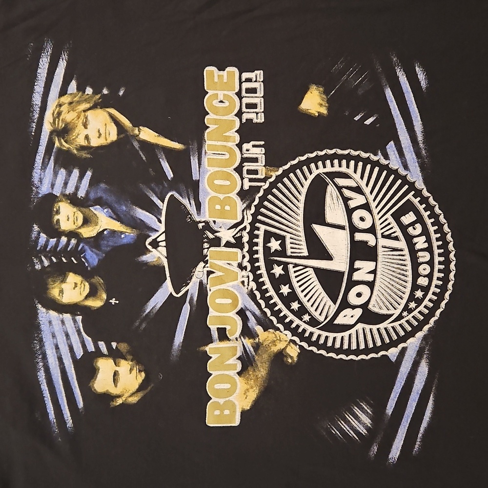 Bon Jovi Bounce Tour 2001 Black long sleeve concert tee XL Cities On The Back - Picture 4 of 8